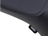 Drag Specialties DS-0803-0601 Predator 3 Dual Seat Smooth Black for Harley-Davidson Dyna 06-17