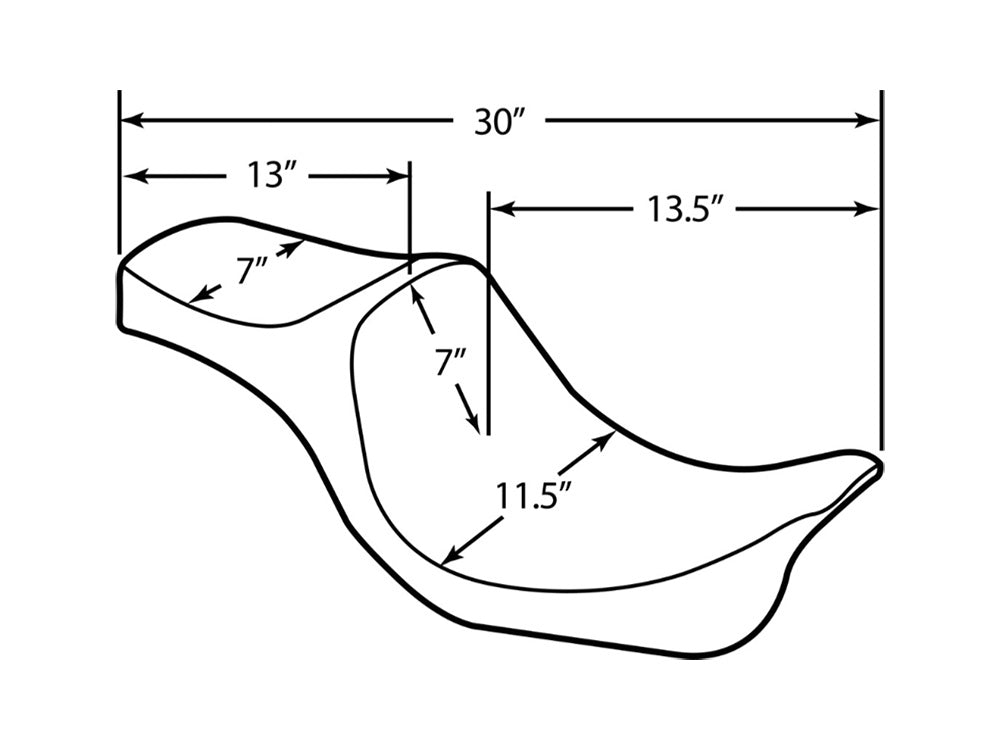 Drag Specialties DS-0803-0602 Predator 3 Dual Seat w/Black Double Diamond Lattice Stitch for Harley-Davidson Dyna 06-17