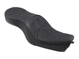 Drag Specialties DS-0804-0260 Low Profile Dual Touring Seat w/Flame Stitch for Harley-Davidson Sportster 04-21