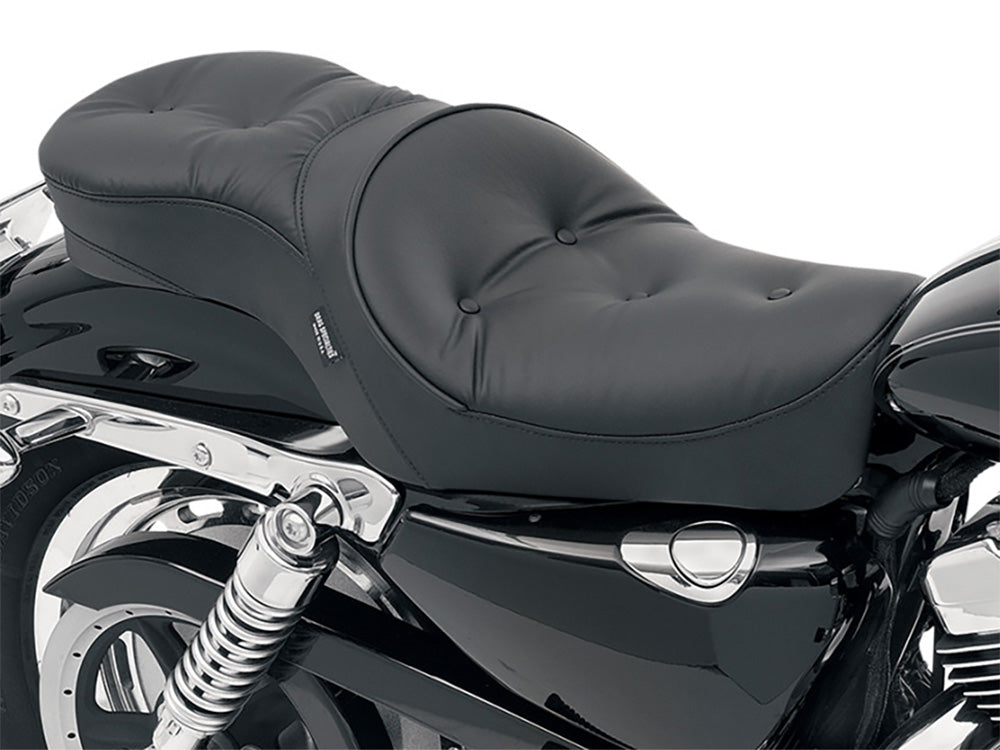 Drag Specialties DS-0804-0261 Low Profile Dual Touring Seat w/Pillow Stitch for Harley-Davidson Sportster 04-21