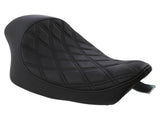 Drag Specialties DS-0804-0744 3/4 Low Solo Seat w/Black Diamond Lattice Stitch for Harley-Davidson Sportster 04-21