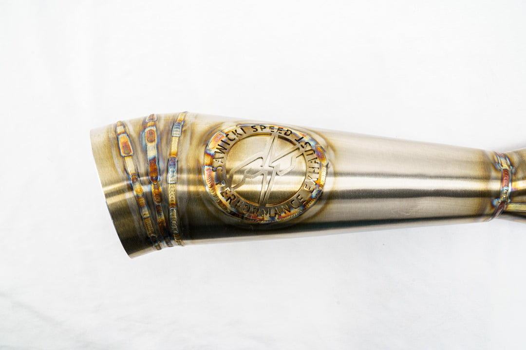 Sawicki Speed SAW-930-01210-RT Shorty 2-1 Exhaust w/RT End Cap Stainless for Touring 17-Up