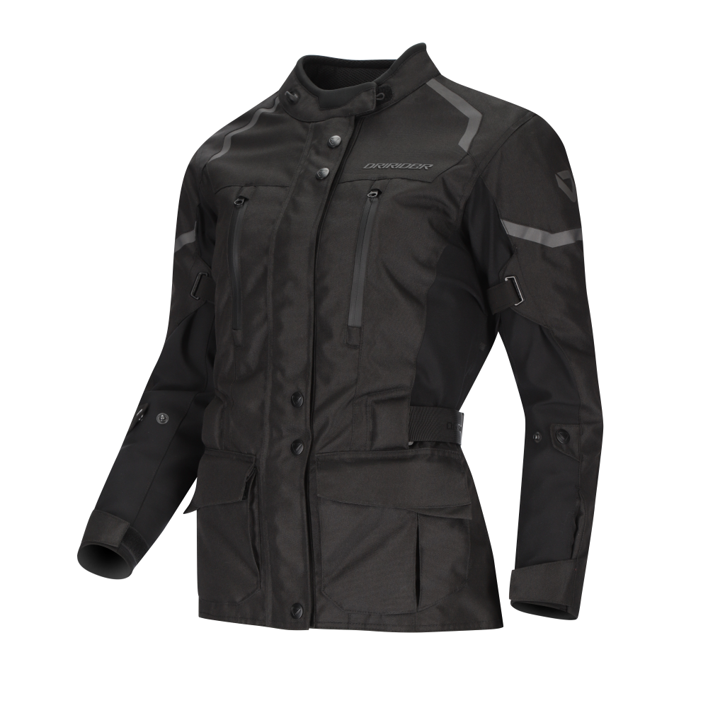 DriRider Compass V Black/Black Womens Textile Jacket