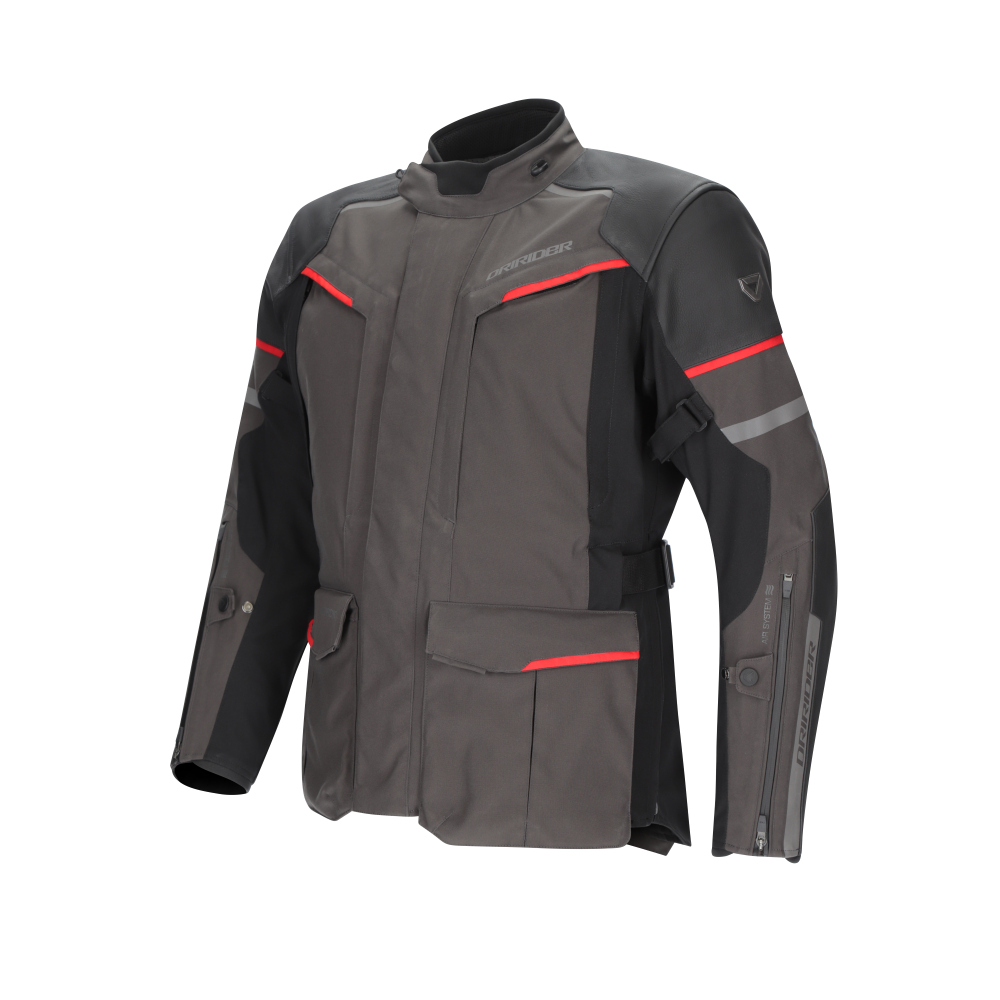 DriRider Nordic Evolution Dark Grey/Red Textile Jacket