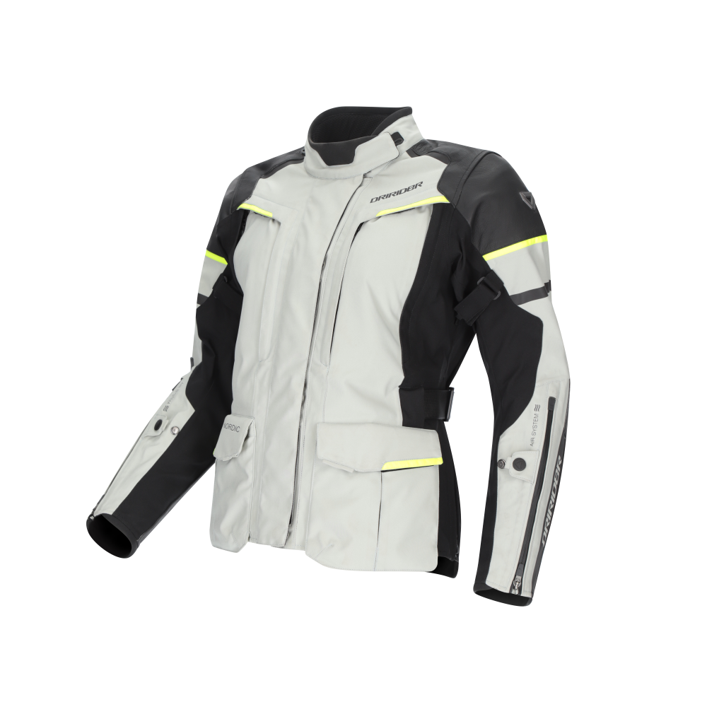 DriRider Nordic Evolution Light Grey/Hi-Vis Womens Textile Jacket