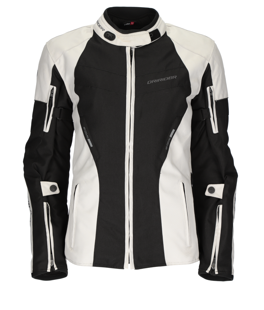 DriRider Vivid 3 Pearl/Black Womens Textile Jacket