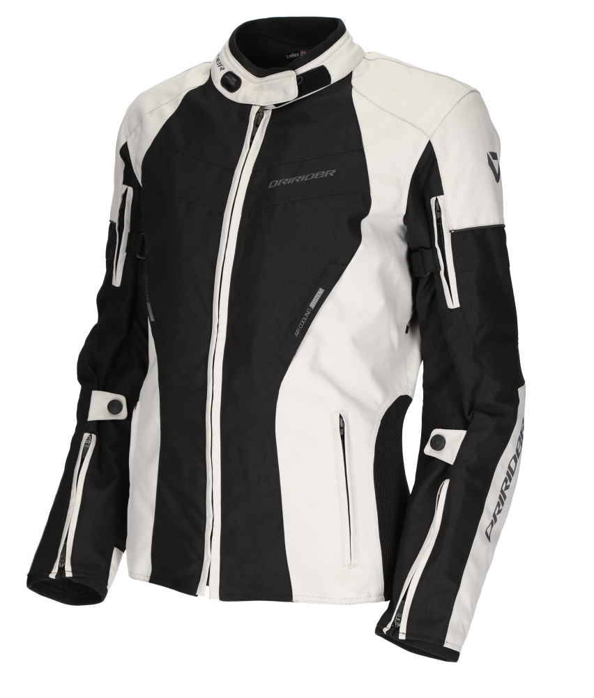 DriRider Vivid 3 Pearl/Black Womens Textile Jacket