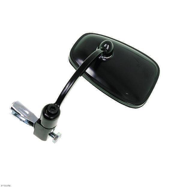 Emgo E2034010 Left or Right Hand Bar End Mirror Black for 7/8" Handlebars (Each)