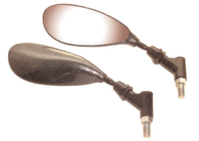 Emgo E2046270 Rabbit Ears Universal Mirrors Carbon for Euro 10mm (Pair ...