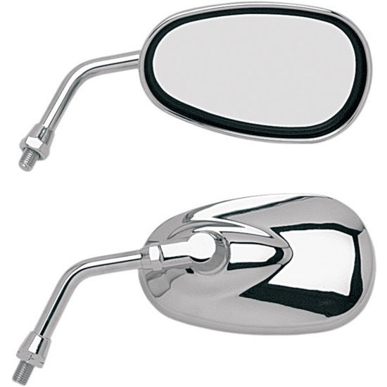 Emgo E2086835 Lil Cruiser Right/Left Hand Mirror Chrome for Metric 10mm