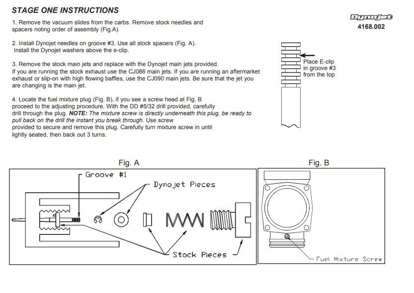 Dynojet E4168 Jet Kit for Yamaha XVS650 V-Star 98-up