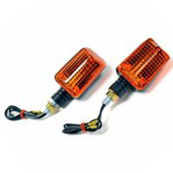 Emgo E6175682 Rubber Stem Short Mini Lights w/Amber Lens