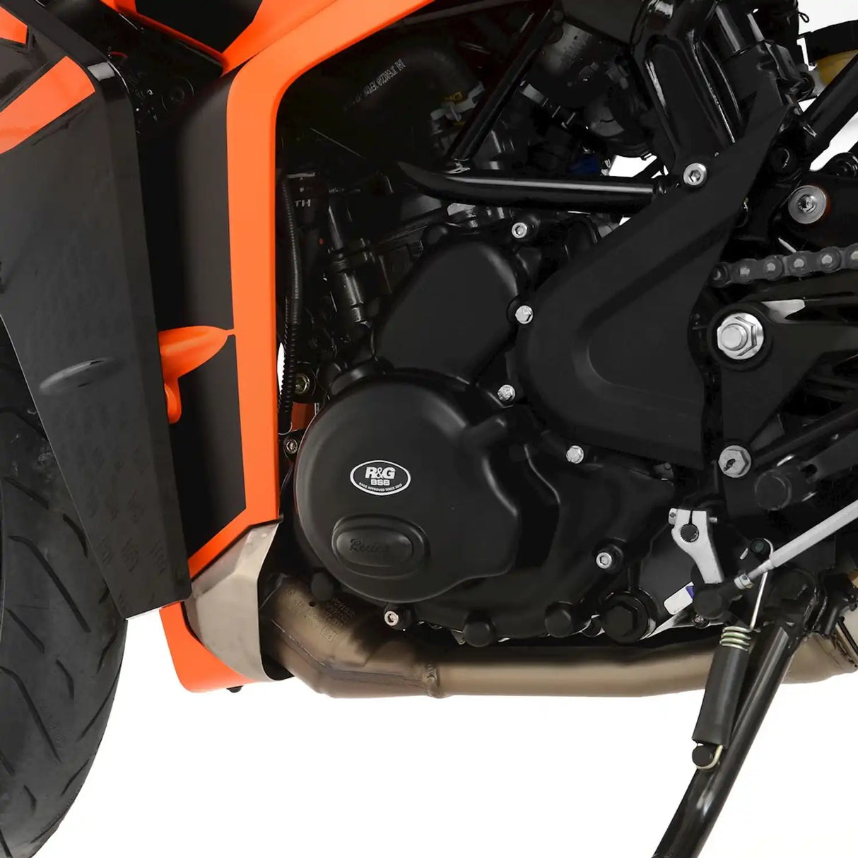 R&G Racing Race Series Engine Case Cover Kit (2 Piece) Black for KTM 250 Duke 17-18/390 Duke/RC 390 16-18
