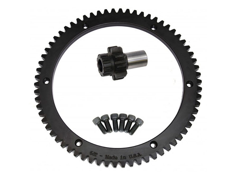 Evolution Industries EVO-1010-1121 66T Starter Ring Gear Kit for Big Twin 98-06