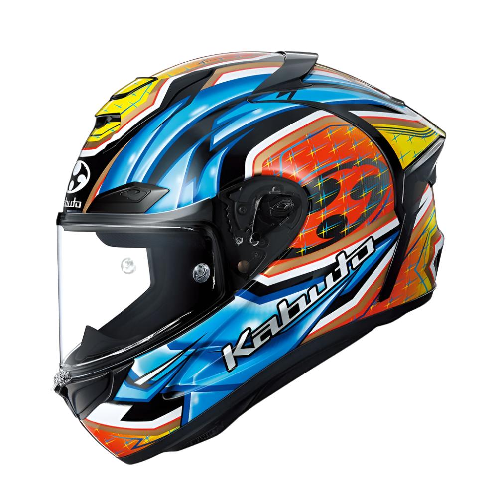 Kabuto F17 GP MIPS Glanz Blue/Yellow Helmet