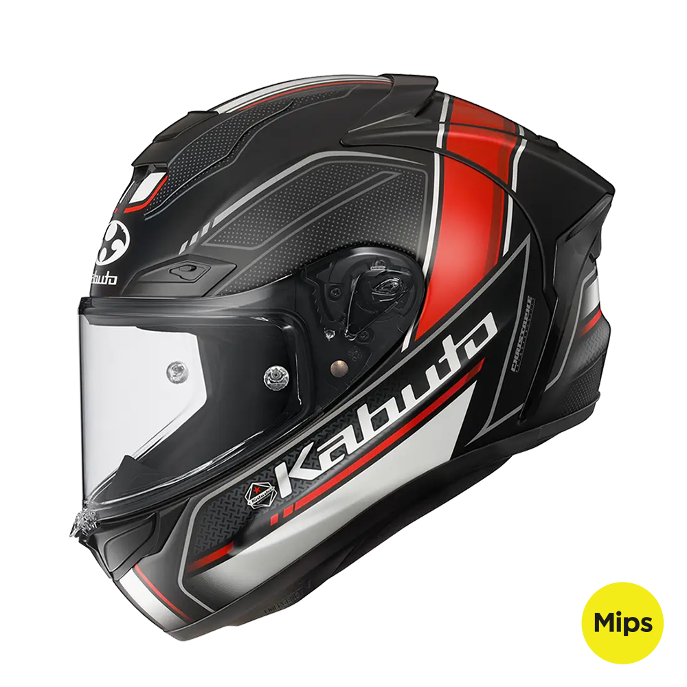 Kabuto F17 GP MIPS Forte Flat Black/Red Helmet