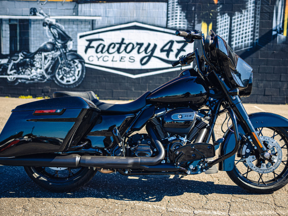 Factory 47 Cycles F47-HB1025012B 12" x 1-1/2" Assault Handlebar Gloss Black for Ultra/Street Glide Models