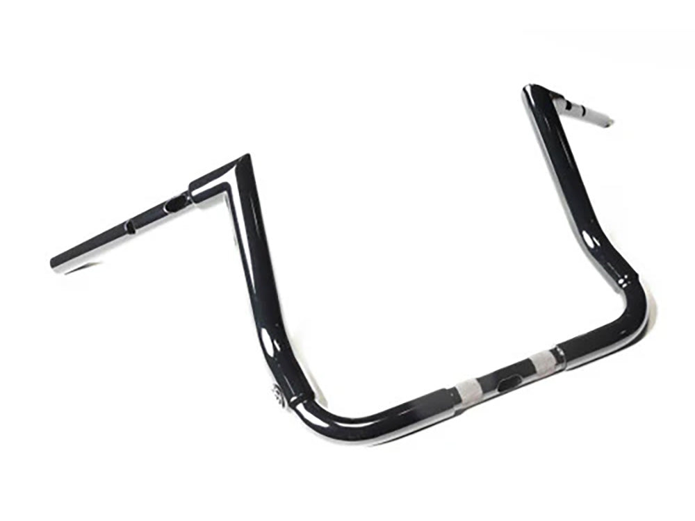 Factory 47 Cycles F47-HB1045012B 12" x 1-1/2" Delta Series Handlebar Gloss Black for Harley-Davidson CVO Street Glide 23-Up/Street Glide 24-Up