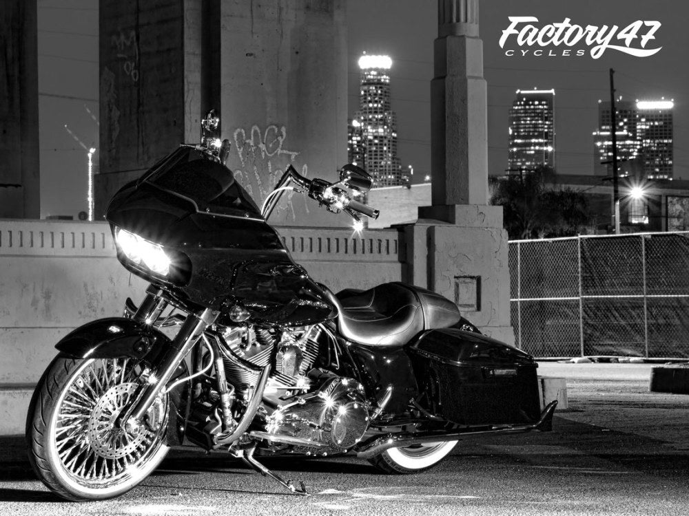 Factory 47 Cycles F47-HB1825014C 14" x 1-1/2" Signature Handlebar Chrome for Road Glide 15-23/Road King Special 17-Up