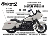 Factory 47 Cycles F47-HB1825016C 16" x 1-1/2" Signature Handlebar Chrome for Road Glide 15-23/Road King Special 17-Up