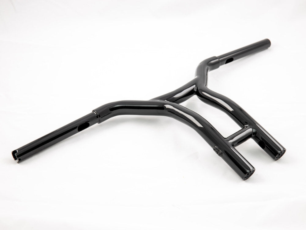 Factory 47 Cycles F47-HB4402512B 12" x 1-1/4" Cali Pullback T-Bar Handlebar Gloss Black