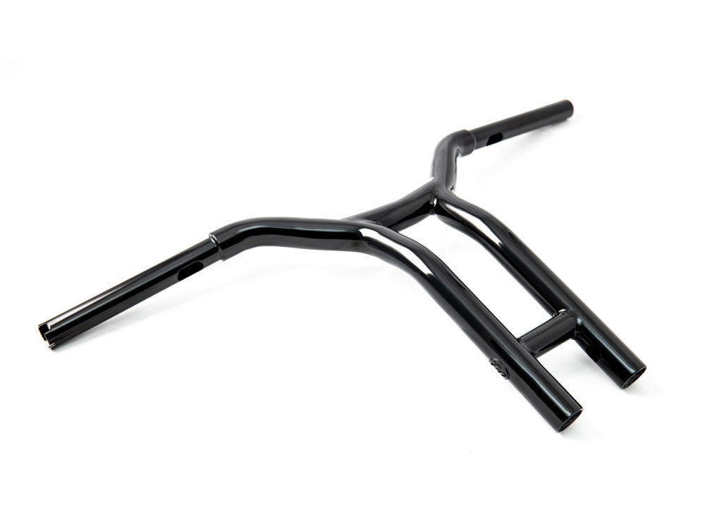 Factory 47 Cycles F47-HB4402514B 14" x 1-1/4" Cali Pullback T-Bar Handlebar Gloss Black