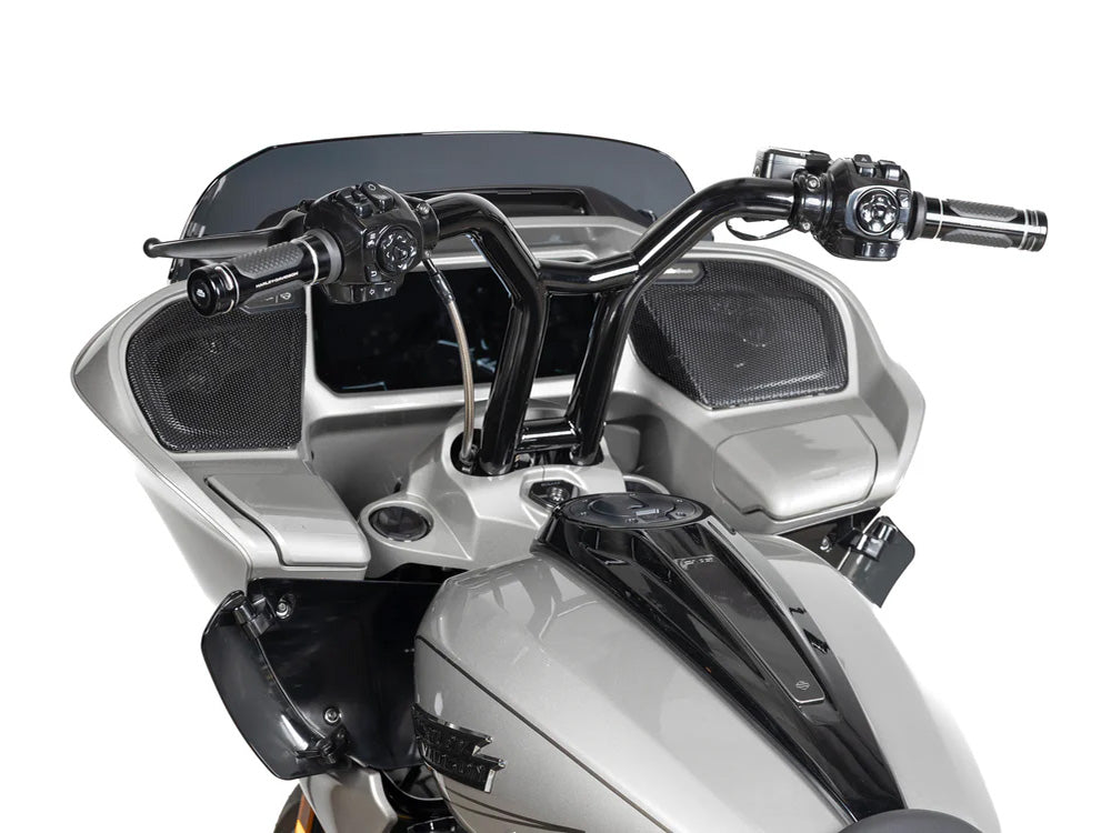 Factory 47 Cycles F47-HB6005016B 16" x 1-1/2" Factory Racing Straight T-Bar Handlebar Gloss Black for Harley-Davidson CVO Road Glide 23-Up/Road Glide 24-Up