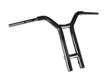 Factory 47 Cycles F47-HB6005016B 16" x 1-1/2" Factory Racing Straight T-Bar Handlebar Gloss Black for Harley-Davidson CVO Road Glide 23-Up/Road Glide 24-Up