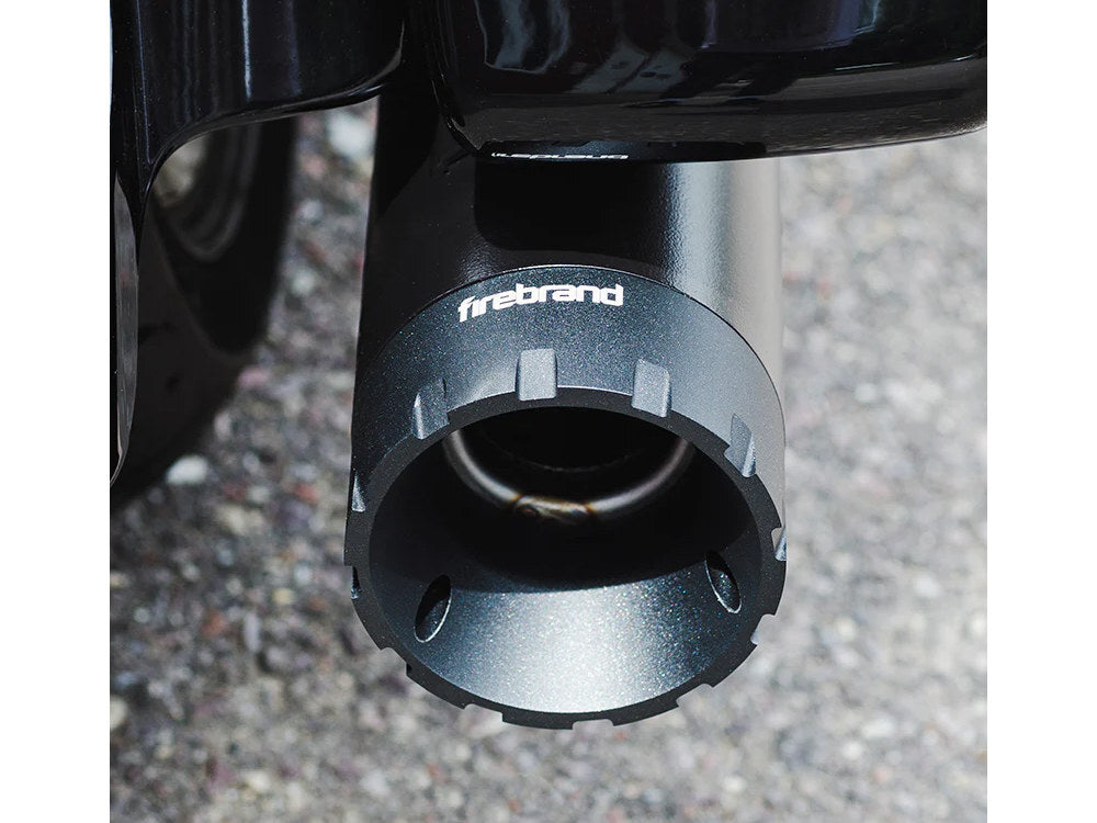 Firebrand FB-10-1054 Monarch 4.5" Slip-On Mufflers Black w/Black End Caps for Touring 17-Up