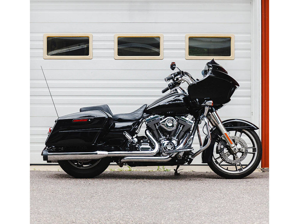 Firebrand FB-10-1057 Monarch 4.5" Slip-On Mufflers Chrome w/Black End Caps for Touring 95-16