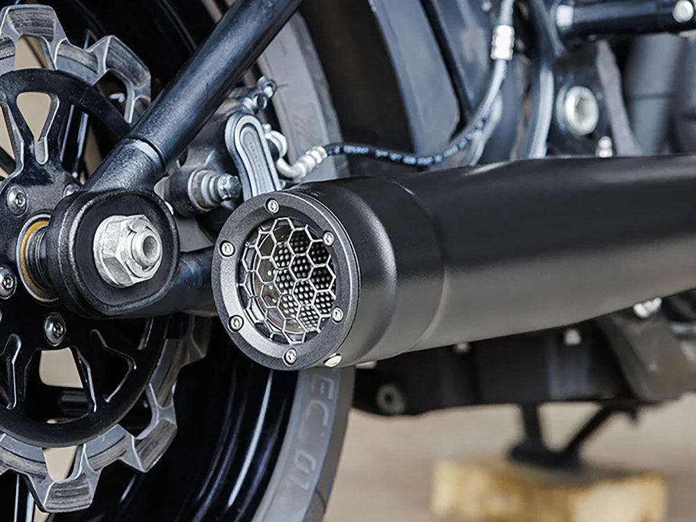 Firebrand FB-10-1064 Grand Prix 2-1 Exhaust Black w/Black End Cap for Softail 18-Up Models Non-240 Rear Tyre