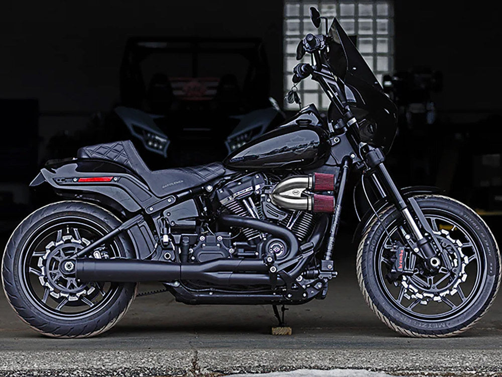 Firebrand FB-10-1064 Grand Prix 2-1 Exhaust Black w/Black End Cap for Softail 18-Up Models Non-240 Rear Tyre