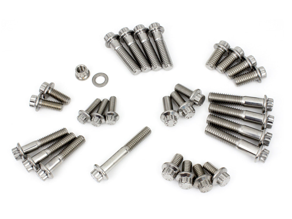 Feuling FE-3029 ARP 12 Point Chassis Fastener Show Bike Kit for Harley-Davidson Softail 18-24 Models