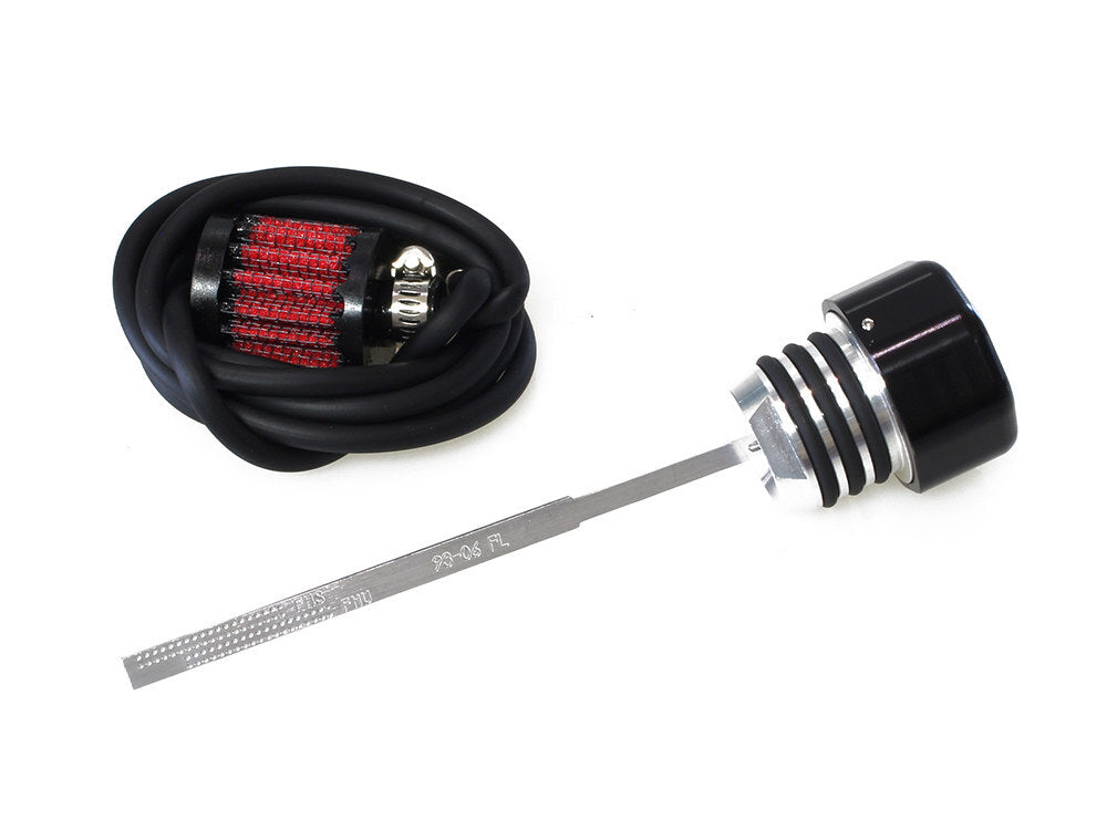 Feuling FE-3096 Vented Dipstick Black for Touring 93-06