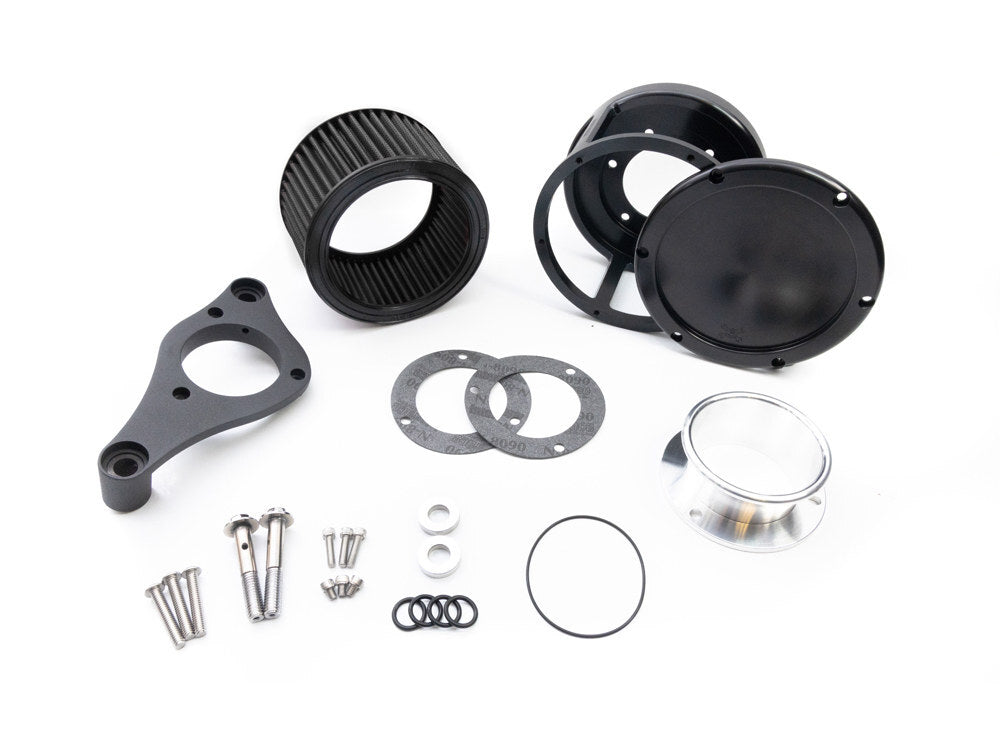 Feuling FE-5523 BA Race Series Air Cleaner Kit Black w/Solid Cover for Softail 18-Up w/Mid Mount Controls