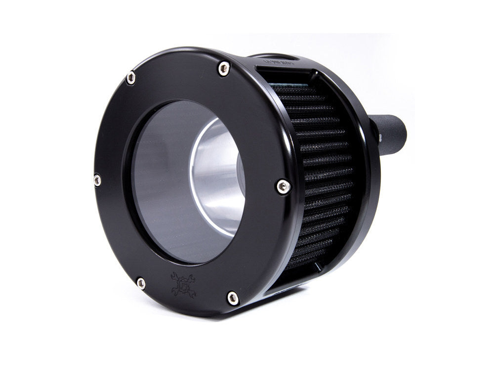 Feuling FE-5524 BA Race Series Air Cleaner Kit Black w/Clear Cover for Softail 18-Up w/Mid Mount Controls