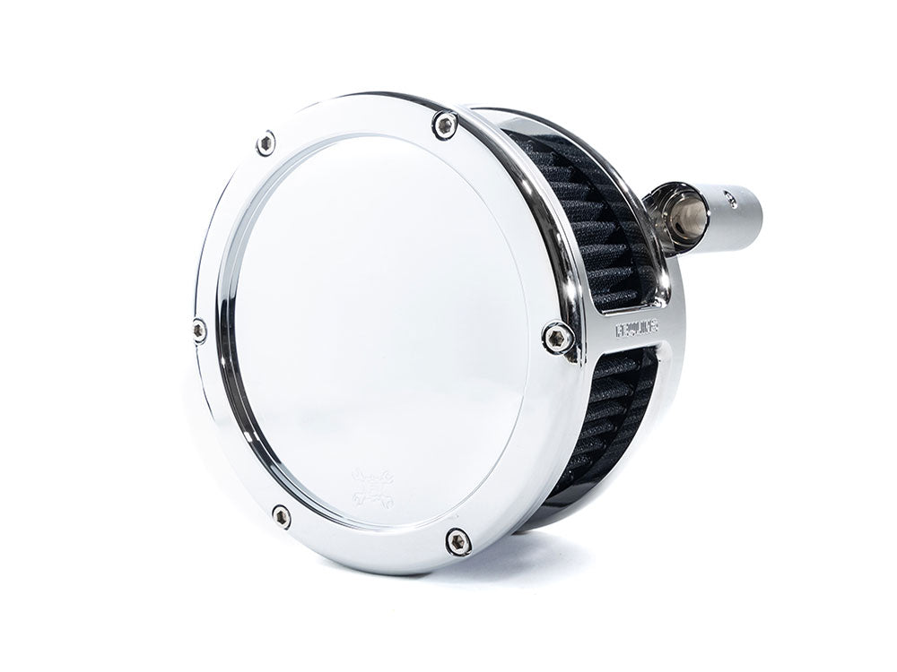 Feuling FE-5547 BA Air Cleaner Kit Chrome w/Solid Cover for Twin Cam 99-17 w/CV Carb or Cable Operated Delphi EFI