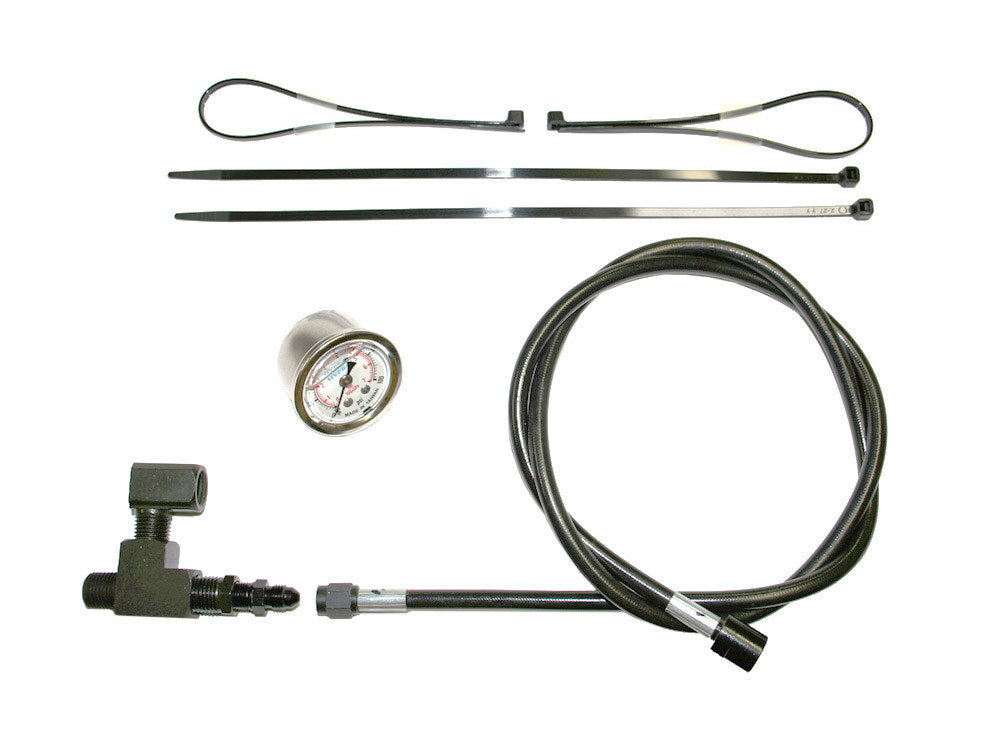 Feuling FE-9019 Remote Oil PSI Gauge Kit Black Twin Cam 99-17