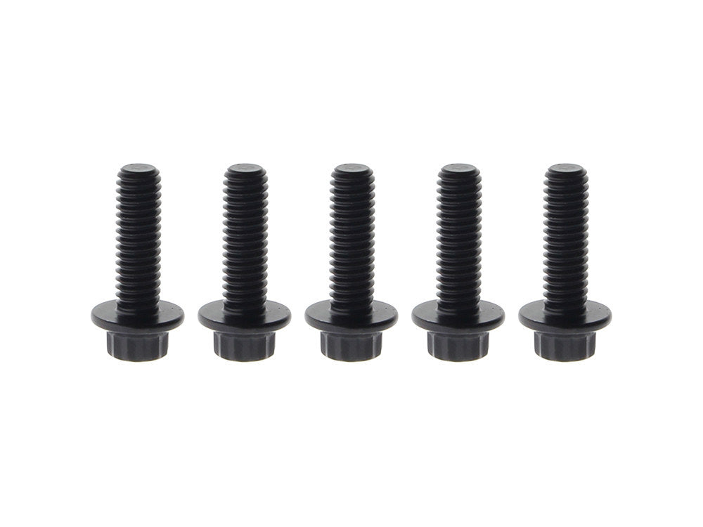 Feuling FE-ARP200 Front Disc Bolts Black 12 Point ARP 5/16"-18 x 1.0" for most H-D 84-Up Models (5 Pack)