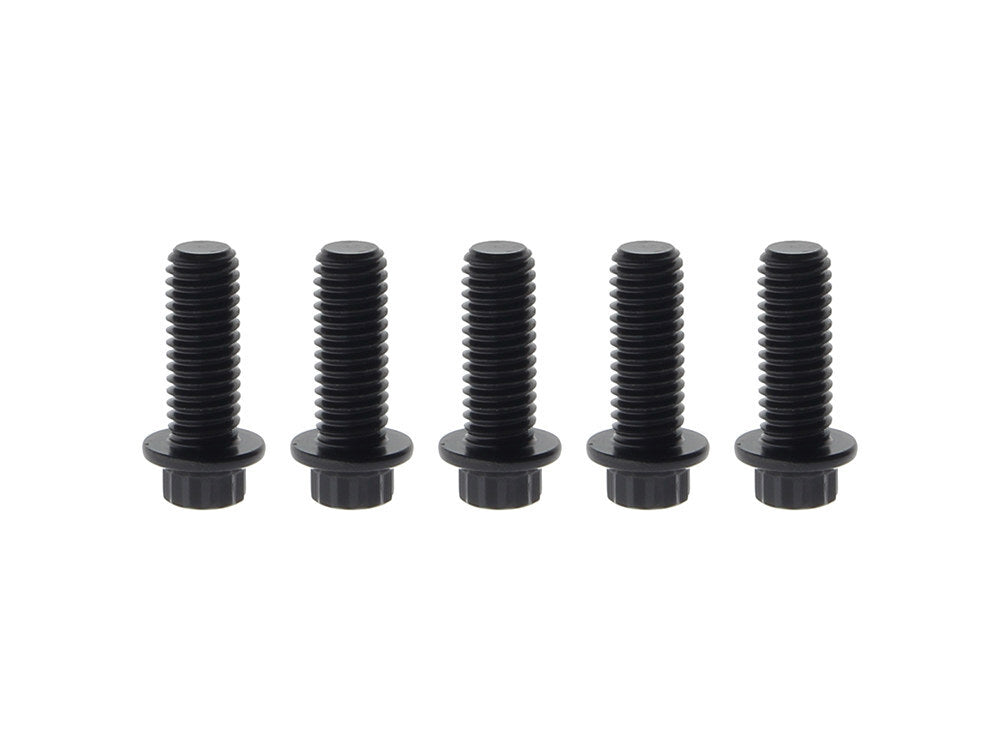 Feuling FE-ARP202 Rear Disc Bolts Black 12 Point ARP 3/8"-16 x 1.0" for most H-D 97-Up Models (5 Pack)