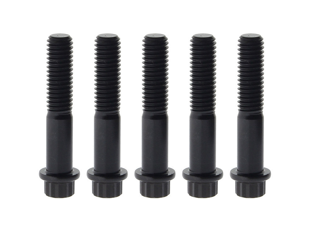 Feuling FE-ARP207 Rear Pulley Bolts Black 12 Point ARP 7/16"-14 x 2.25" (5 Pack)