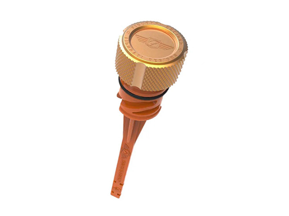 Figurati Designs FIG-FD01-STM8-KN-G Magnetic Engine Oil Dipstick Gold for Harley-Davidson Softail 18-Up