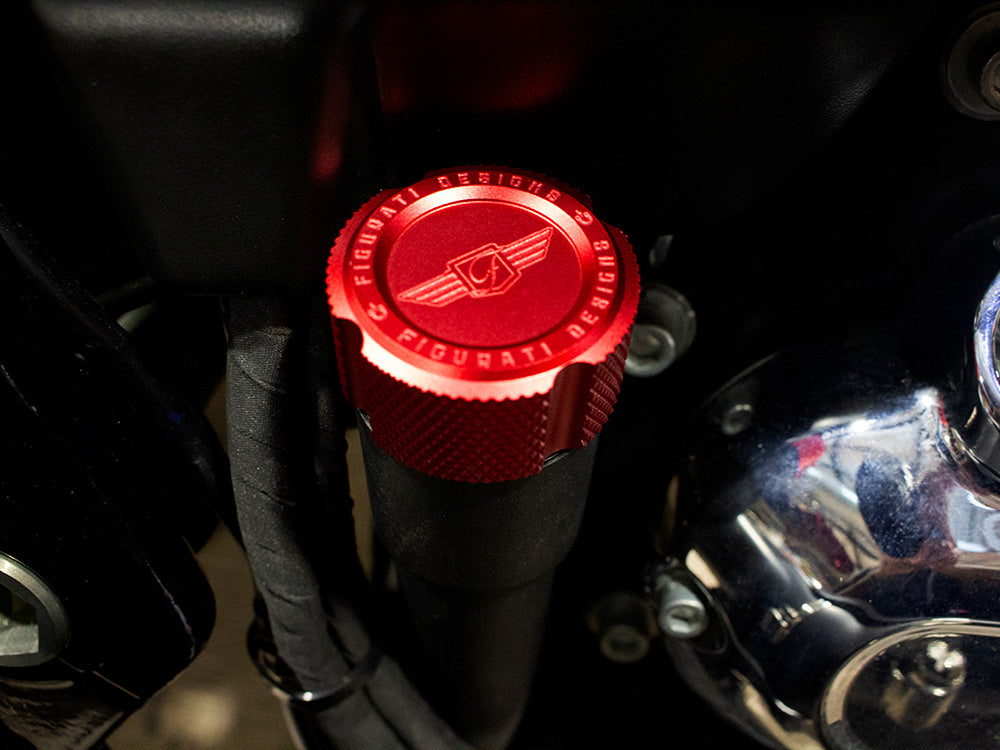 Figurati Designs FIG-FD01-STM8-KN-R Magnetic Engine Oil Dipstick Red for Harley-Davidson Softail 18-Up