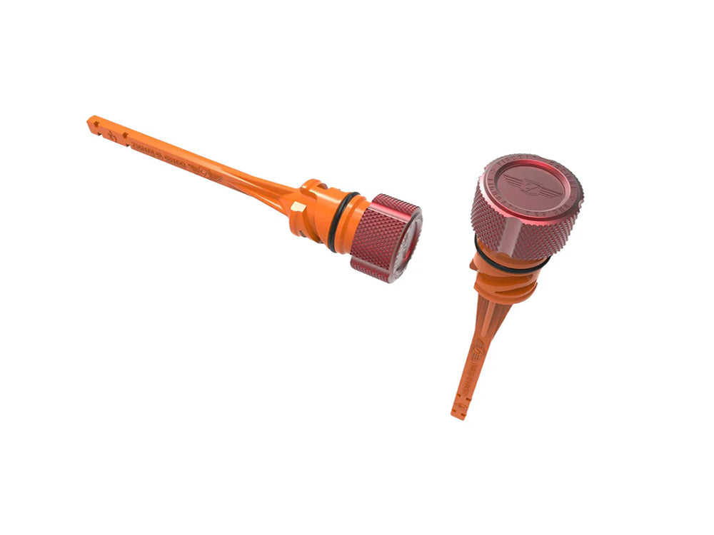 Figurati Designs FIG-FD01-STM8-KN-RED Magnetic Engine Oil Dipstick Red for Harley-Davidson Softail 18-Up