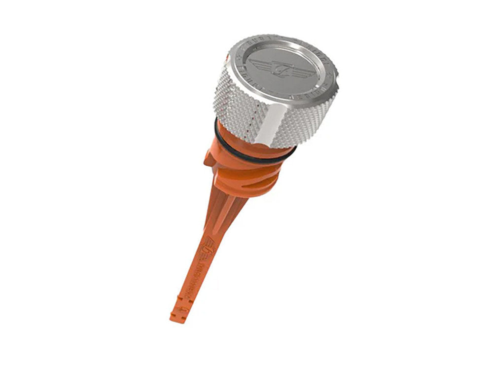 Figurati Designs FIG-FD01-STM8-KN-SV Magnetic Dipstick Silver for Softail 18-Up