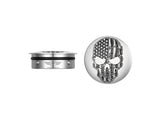 Figurati Designs FIG-FD27-SS-SKULL-CC Swingarm Pivot Bolt Covers Stainless w/American Flag Skull for Harley-Davidson Touring 11-Up