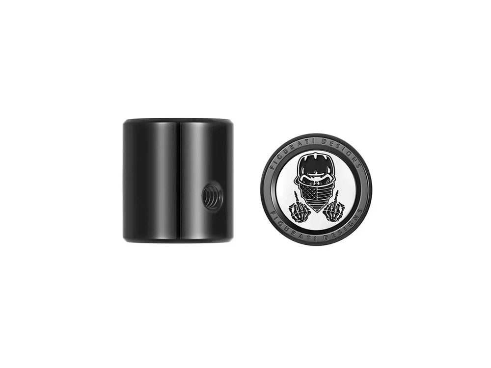 Figurati Designs FIG-FD29-HTSC-BLK Heel-Toe Shifter Cover Black w/Masked Skull for Harley-Davidson Touring 82-Up/FL Softail 86-17