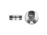 Figurati Designs FIG-FD29-MSKULL-SS Swingarm Pivot Bolt Covers Stainless w/Masked Skull for Harley-Davidson Touring 11-Up
