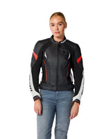 REV'IT! Xena 4 White/Neon Red Womens Leather Jacket