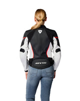 REV'IT! Xena 4 White/Neon Red Womens Leather Jacket